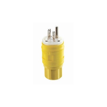 Watertight Straight Blade Plug, 24-15P, 15 A, 347V AC, 2 Pole, Screw Terminals, Grounded MPN:14W15