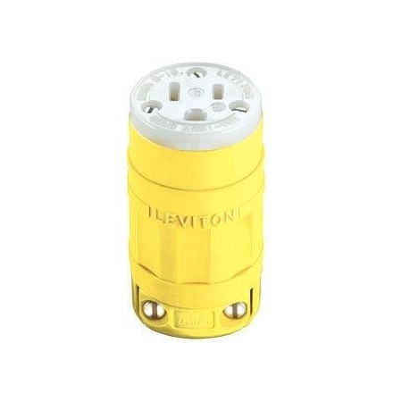 Straight Blade Connector, 5-15R, 15 A, 125V AC, 2 Pole, 3 Wire, Screw Terminals, Yellow MPN:1547-P