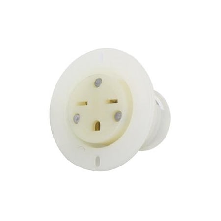 Flanged Straight Blade Inlet, 6-15R, 15 A, 250V AC, 2 Pole, 3 Wire, Grounded MPN:15679-C