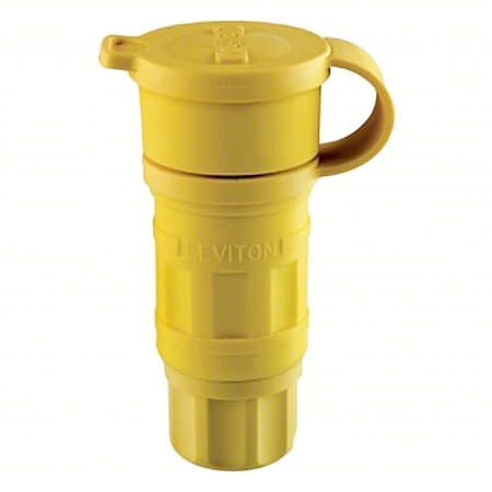 Straight Blade Connector, 1-15R, 15 A, 125V AC, 2 Pole, 2 Wire, Screw Terminals, Yellow MPN:15W04