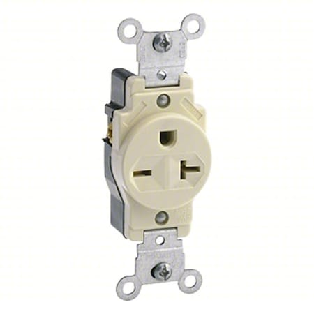 PlugsandReceptacles, 20A, 125VAC, Wht, Nylon MPN:16341-W