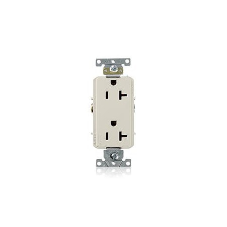 Duplex Straight Blade Receptacle, 5-20R, 20 A, 125V AC, 2 Pole, 3 Wire, Flush Mount, Grounded MPN:16352-T