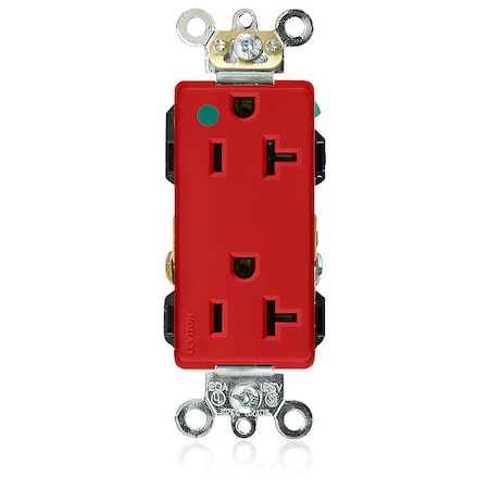 Straight Blade Receptacle, 5-20R, 20 A, 125V AC, 2 Pole, 3 Wire, Flush Mount, Self-Grounded MPN:16362-HGR