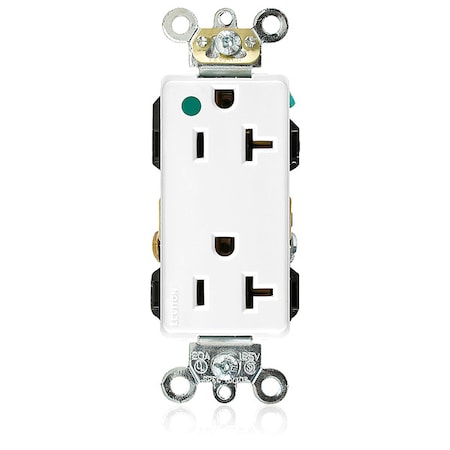 Straight Blade Receptacle, 5-20R, 20 A, 125V AC, 2 Pole, 3 Wire, Flush Mount, Self-Grounded MPN:16362-HGW