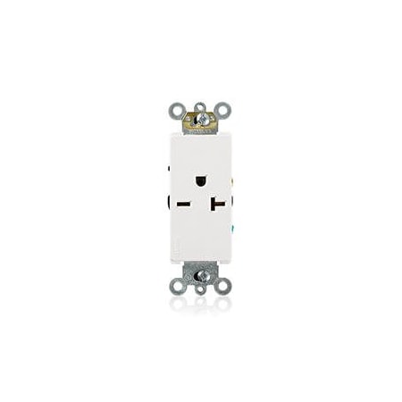 Straight Blade Receptacle, 6-20R, 20 A, 250V AC, 2 Pole, 3 Wire, Flush Mount, Grounded MPN:16451-W