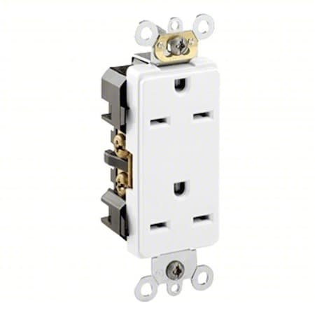 PlugsandReceptacles, 15A, 250VAC, Wht, Nylon MPN:16662-W