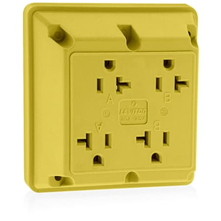 Straight Blade Receptacle, 5-20R, 20 A, 125V AC, 2 Pole, 3 Wire, Surface Mount, Grounded MPN:21254-Y