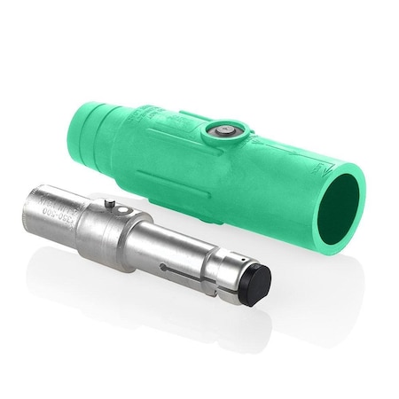 Pin & Sleeve Plug, 600 A, 600V AC, Green, Crimp Terminals Wire Connection Type MPN:22L22-SG
