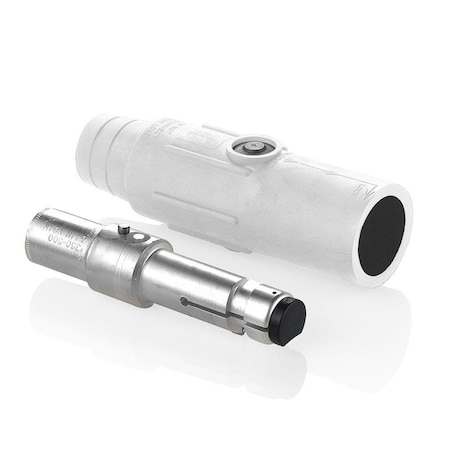 Single Pole Inline, 600 A, Male, White MPN:22L22-SW