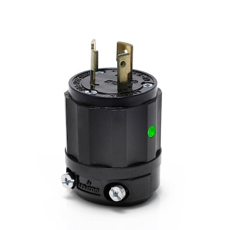 Locking Plug, L5-20P, 20 A, 125V AC, 2 Pole, Screw Terminals, Black MPN:2311-PLB