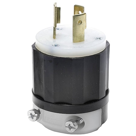 Locking Plug, L10-20P, 20 A, 125/250V AC, Single Phase, 3 Pole, Screw Terminals, Black, White MPN:2361