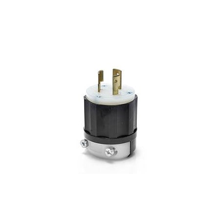 Locking Plug, L11-20P, 20 A, 250V AC, Three Phase, 3 Pole, Screw Terminals, Black, White MPN:2371