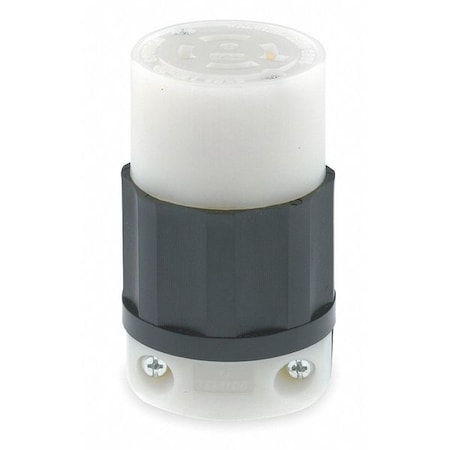 Locking Connector, L14-20R, 20 A, 125/250V AC, Single Phase, 3 Pole, Screw Terminals, Black, White MPN:2413