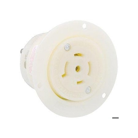 Locking Receptacle, L23-20R, 20 A, 347/600V AC, Three Phase, 4 Pole, Flush Mount, Screw Terminals MPN:2546