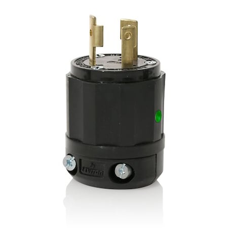 Locking Plug, L5-30P, 30 A, 125V AC, 2 Pole, Screw Terminals, Black MPN:2611-PLB
