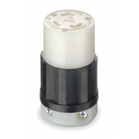 Locking Connector, L5-30R, 30 A, 125V AC, Single Phase, 2 Pole, Screw Terminals, Black, White MPN:2613