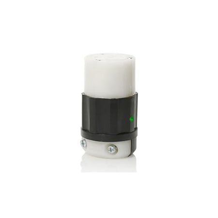 Locking Connector, L5-30R, 30 A, 125V AC, Single Phase, 2 Pole, Screw Terminals, Black, White MPN:2613-PLC