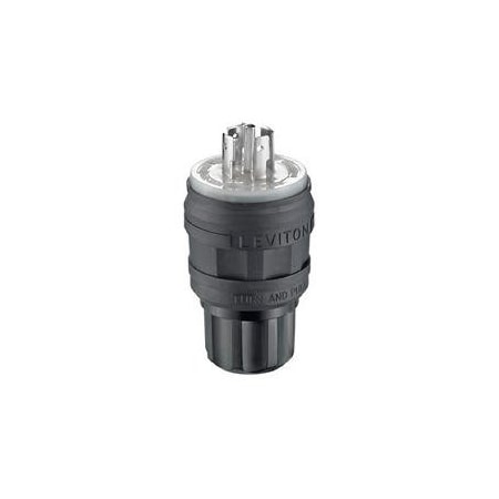 Locking Plug, L21-20P, 20 A, 120/208V AC, Three Phase, 4 Pole, Screw Terminals, Black MPN:26W81-B