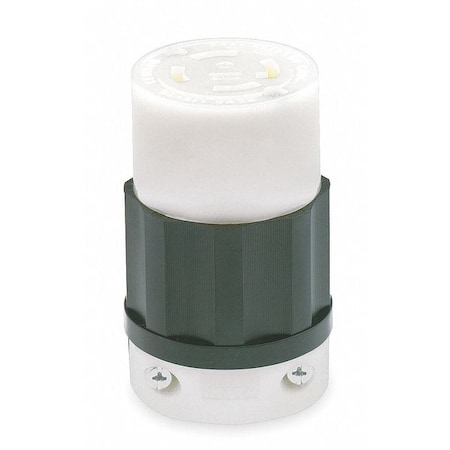 Locking Connector, L14-30R, 30 A, 125/250V AC, Single Phase, 3 Pole, Screw Terminals, Black, White MPN:2713