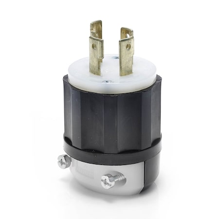 Locking Plug, L16-30P, 30 A, 480V AC, Three Phase, 3 Pole, Screw Terminals, Black, White MPN:2731