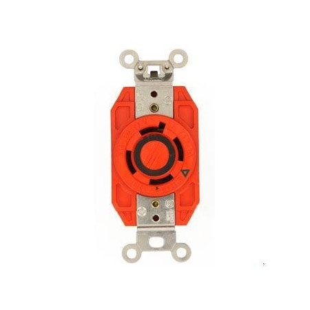 Locking Receptacle, L17-30R, 30 A, 600V AC, Three Phase, 3 Pole, Flush Mount, Screw Terminals MPN:2740-IG