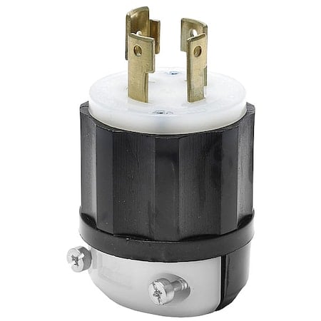 Locking Plug, L18-30P, 30 A, 120/208V AC, Three Phase, 4 Pole, Screw Terminals, Black, White MPN:2751