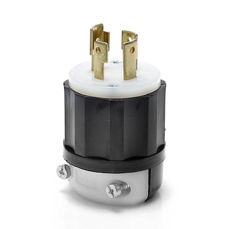 Locking Plug, L19-30P, 30 A, 277/480V, Three Phase, 4 Pole, Screw Terminals, Black, White MPN:2761