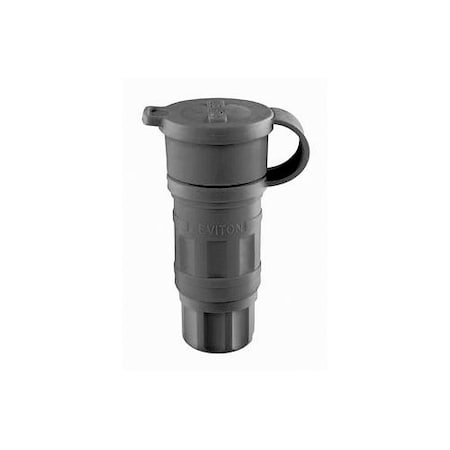 Watertight Locking Connector, 20 A, 125V AC, Single Phase, 2 Pole, Screw Terminals, Black MPN:27W47-B