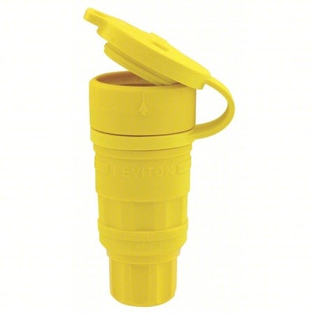 Watertight Locking Connector, L16-20R, 20 A, 480V AC, Three Phase, 3 Pole, Screw Terminals, Yellow MPN:27W76