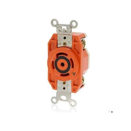 Locking Receptacle, L23-30R, 30 A, 347/600V AC, Three Phase, 4 Pole, Flush Mount, Screw Terminals MPN:2830-IG