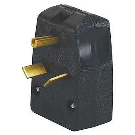 Straight Blade Plug, 10-50P, 30/50 A, 125/250V AC, 3 Pole, Screw Terminals, Non-Grounded MPN:287-E