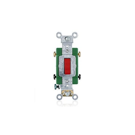 Wall Switch, 2 hp, Toggle, 30 A, Red MPN:3032-2R