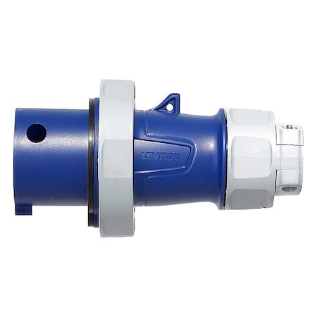 Pin & Sleeve Plug, 30/32 A, 250V AC, Single Phase, 2 Pole, IEC Grounding, Blue, NEMA 3R, 4X, 6P, 12 MPN:330P6WLEV