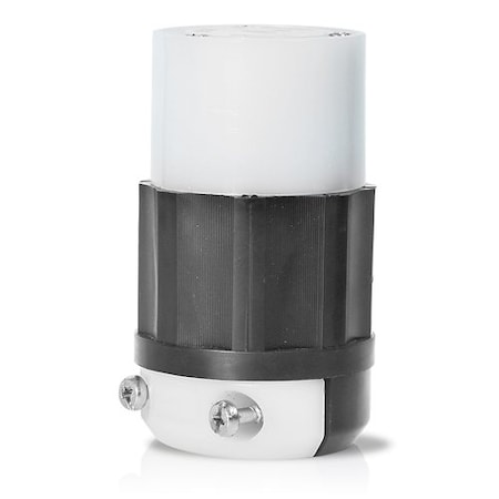 Locking Connector, Non-NEMA, 30 A, 125/250V AC, Single Phase, 3 Pole, Screw Terminals, Black, White MPN:3333