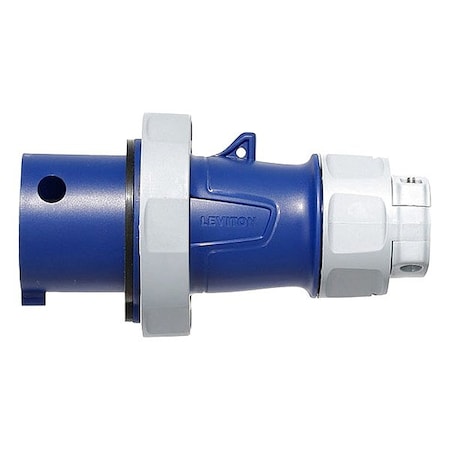 Pin & Sleeve Plug, 16/20 A, 250V AC, Three Phase, 3 Pole, IEC Grounding, Blue, NEMA 3R, 4X, 6P, 12 MPN:420P9WLEV