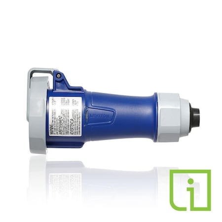 Pin & Sleeve Connector, 30 A, 250V AC, Three Phase, 3 Pole, IEC Grounding, NEMA 3R, 4X, 6P, 12 MPN:430C9WLEVPIA