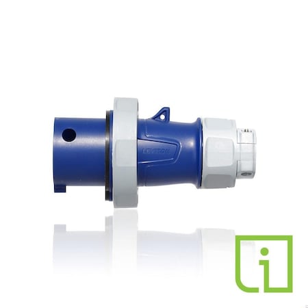 Pin & Sleeve Plug, 30 A, 250V AC, Three Phase, 3 Pole, IEC Grounding, Blue, NEMA 3R, 4X, 6P, 12 MPN:430P9WLEVPI