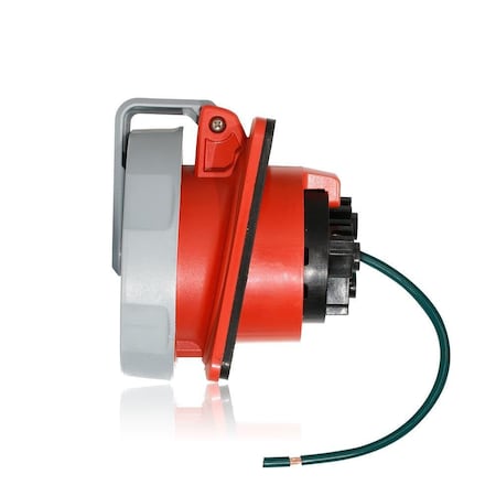 Pin & Sleeve Receptacle, 30 A, 480V AC, Three Phase, 3 Pole, IEC Grounding, Red, NEMA 3R, 4X, 6P, 12 MPN:430R7WLEV