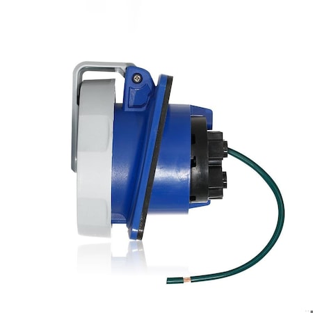 Pin & Sleeve Receptacle, 30 A, 480V AC, Three Phase, 3 Pole, IEC Grounding, Blue MPN:430R9WLEV
