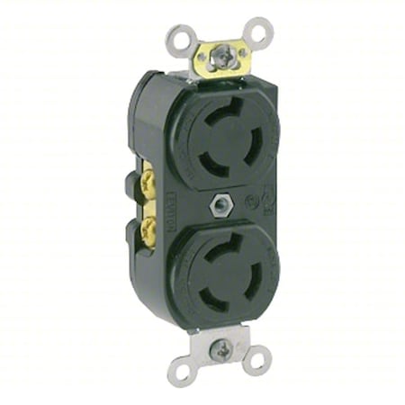 LockingReceptacle, 15A, 1-1/2hp, 250VAC, Blk MPN:4550