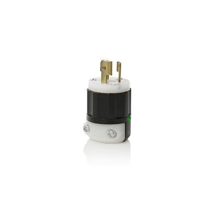 Locking Plug, L6-15P, 15 A, 250V AC, Single Phase, 2 Pole, Screw Terminals, Black, White MPN:4570-PLC