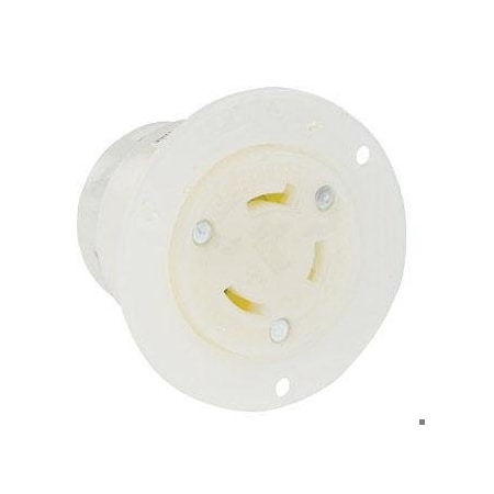 Locking Receptacle, L6-15R, 15 A, 250V AC, Single Phase, 2 Pole, Flush Mount, Screw Terminals MPN:4585-C