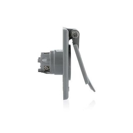 Locking Receptacle, L6-15R, 15 A, 250V AC, 2 Pole, Screw Terminals, Gray MPN:4585-CWP