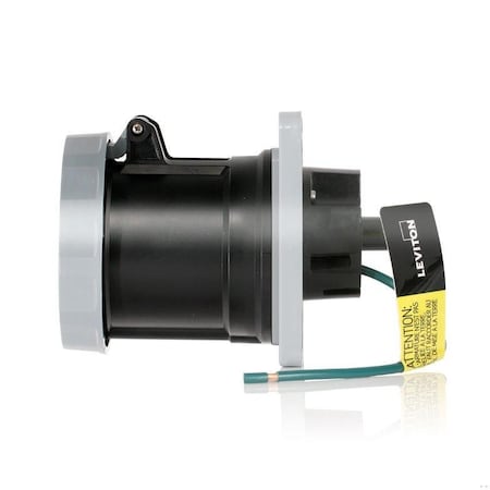 Pin & Sleeve Receptacle, 60 A, 600V AC, Three Phase, 3 Pole, IEC Grounding, Black MPN:460R5WLEV