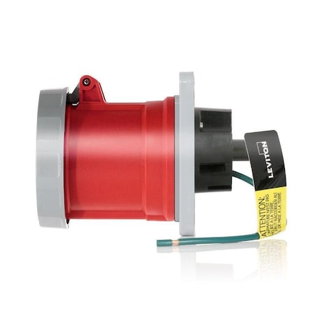 Pin & Sleeve Receptacle, 60 A, 480V AC, Three Phase, 3 Pole, IEC Grounding, Red, NEMA 3R, 4X, 6P, 12 MPN:460R7WLEV