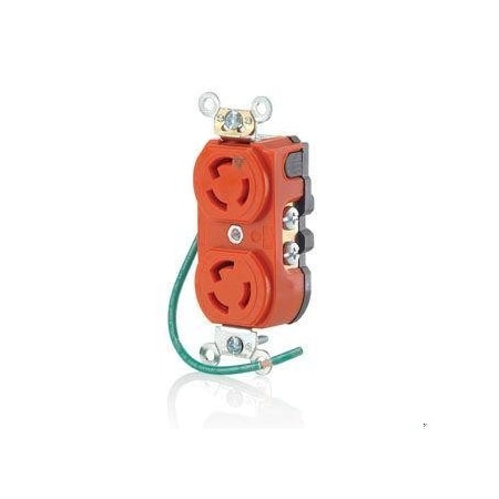 Locking Receptacle, L5-15R, 15 A, 125V AC, Single Phase, 2 Pole, Flush Mount, Screw Terminals MPN:4700-IG