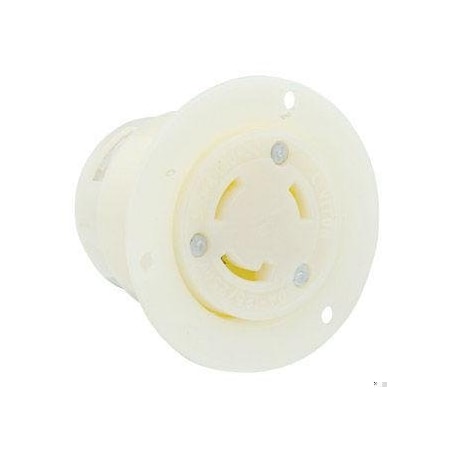 Locking Receptacle, L5-15R, 15 A, 125V AC, Single Phase, 2 Pole, Flush Mount, Screw Terminals MPN:4715-C