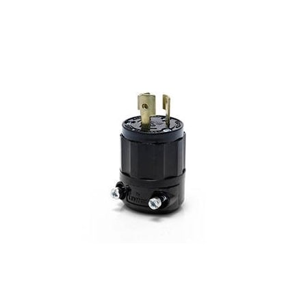 Locking Plug, L5-15P, 15 A, 125V AC, Single Phase, 2 Pole, Screw Terminals, Black MPN:4720-CB