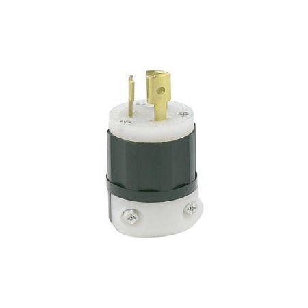Locking Plug, L5-15P, 15 A, 125V AC, Single Phase, 2 Pole, Screw Terminals, Black, White MPN:4720-PLC