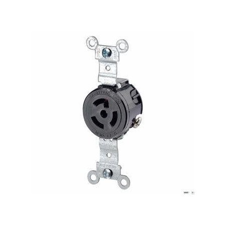 Locking Receptacle, L7-15R, 15 A, 277V AC, Single Phase, 2 Pole, Flush Mount, Screw Terminals MPN:4760